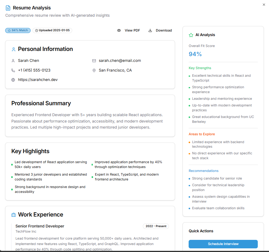 Employer Resume Review